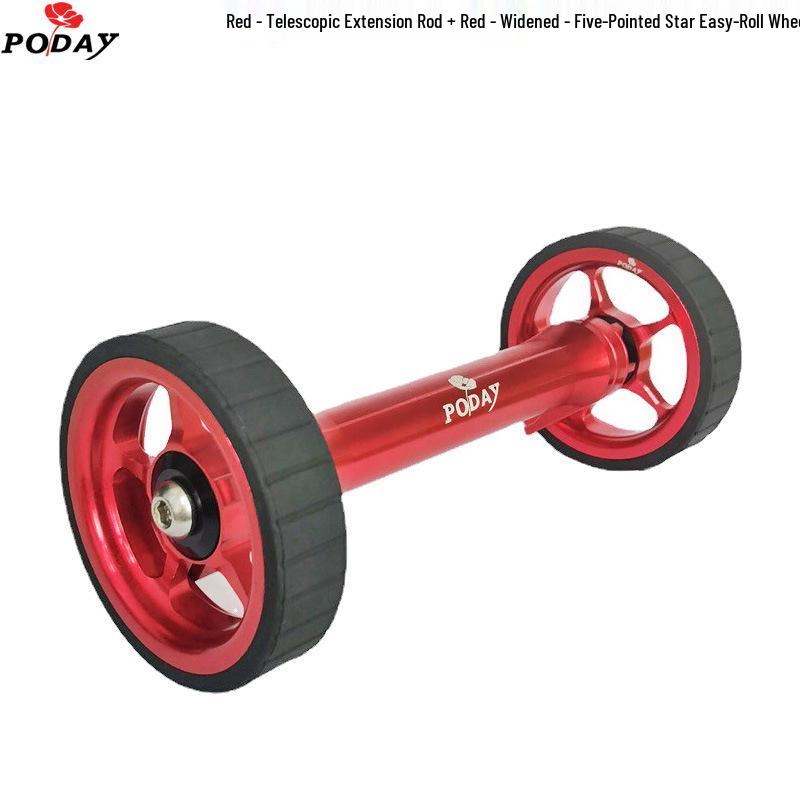 Brompton 3sixty Folding Bike Aluminum Alloy Easy-Roll Wheels & Telescopic Extension Rod