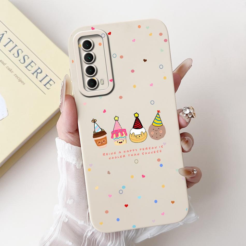 For Huawei P Smart 2021 Case Huawei Y7A PPA-LX3 PPA-LX1 PPA-LX2 Elegant Printing Soft Silicone Shockproof Phone Cases