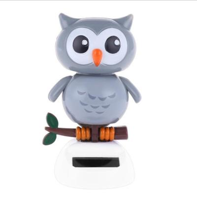Cute Owl Solar Power Swinging Doll Car Interior Dashboard Ornament Decor Gift