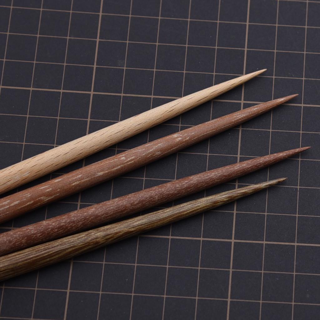 Super Light Clay Sculpting Tools: Handmade Wooden Shaping, Pointed & Round Heads, DIY Sculpture Knives, Eye Socket Press, and Knitting Needles.