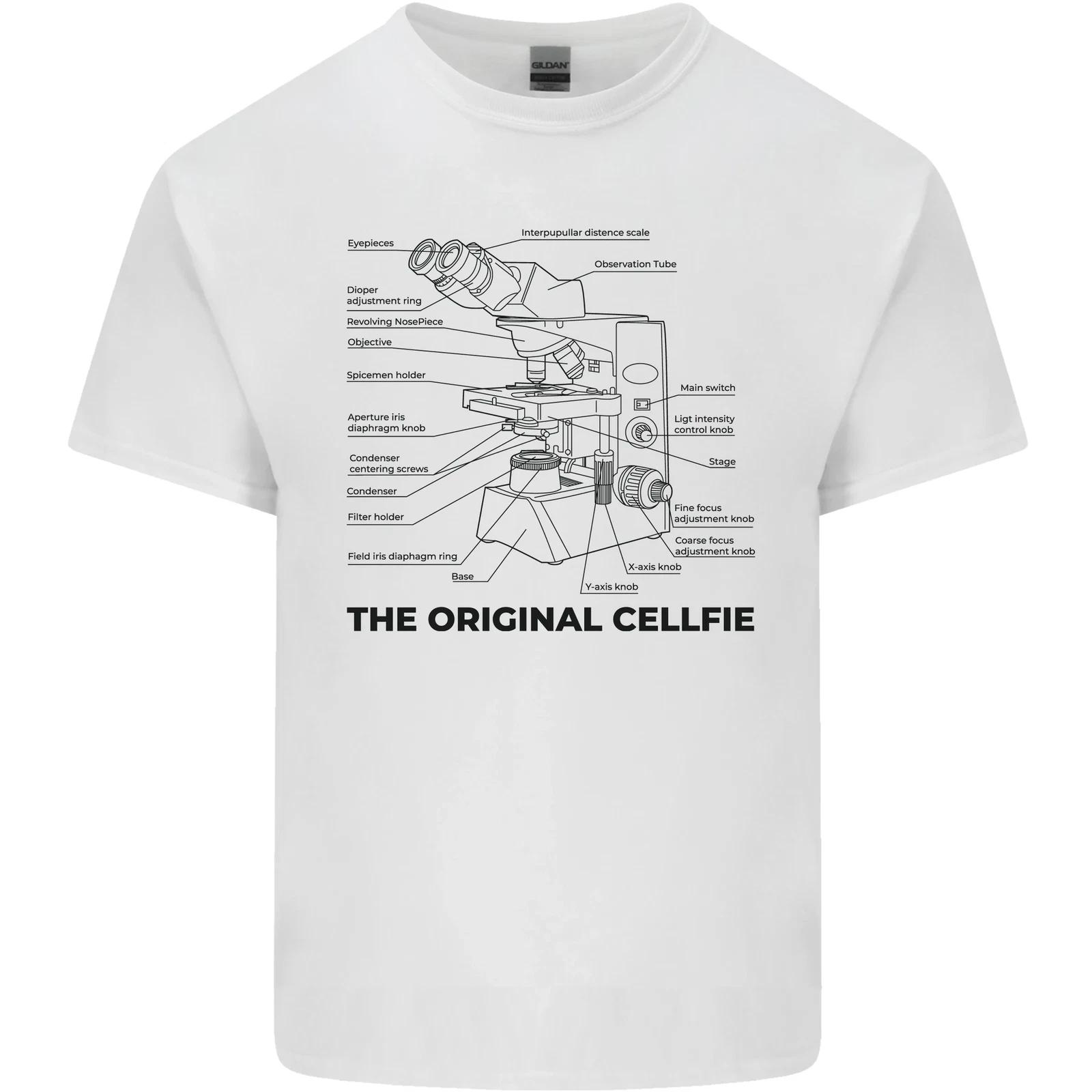 Microscope Original Selfie Funny Biology Kids T-Shirt Childrens L