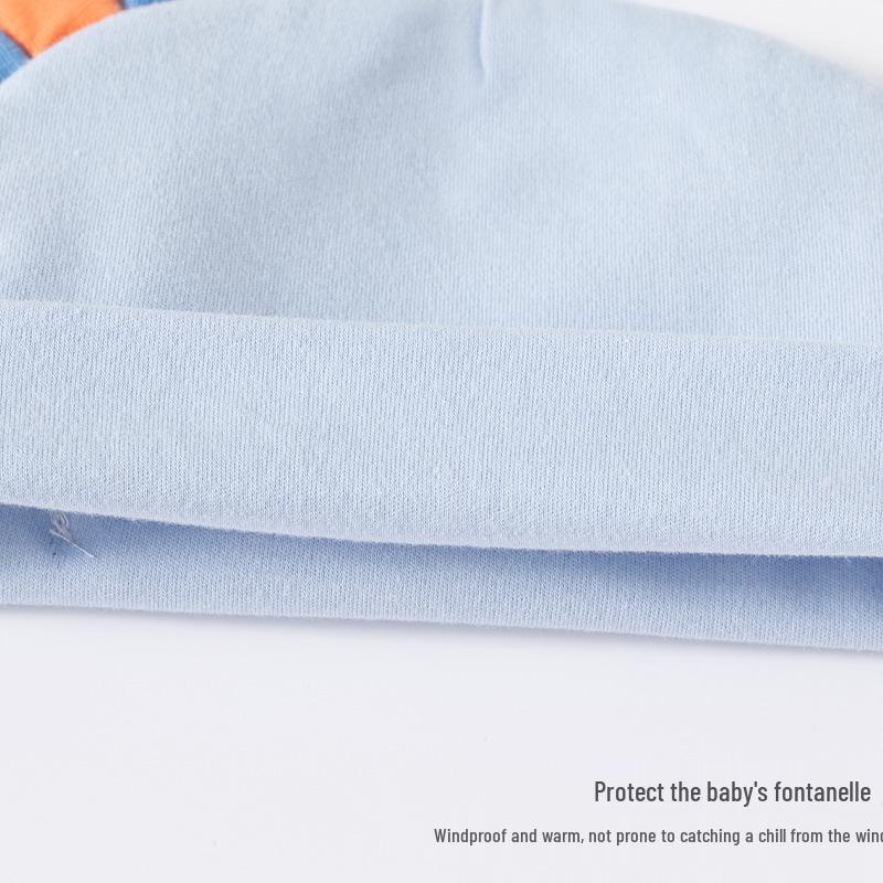 Newborn Vernix Cap - Fontanelle Protection, Pure Cotton, 0-3 Months, All-Season Baby Hat