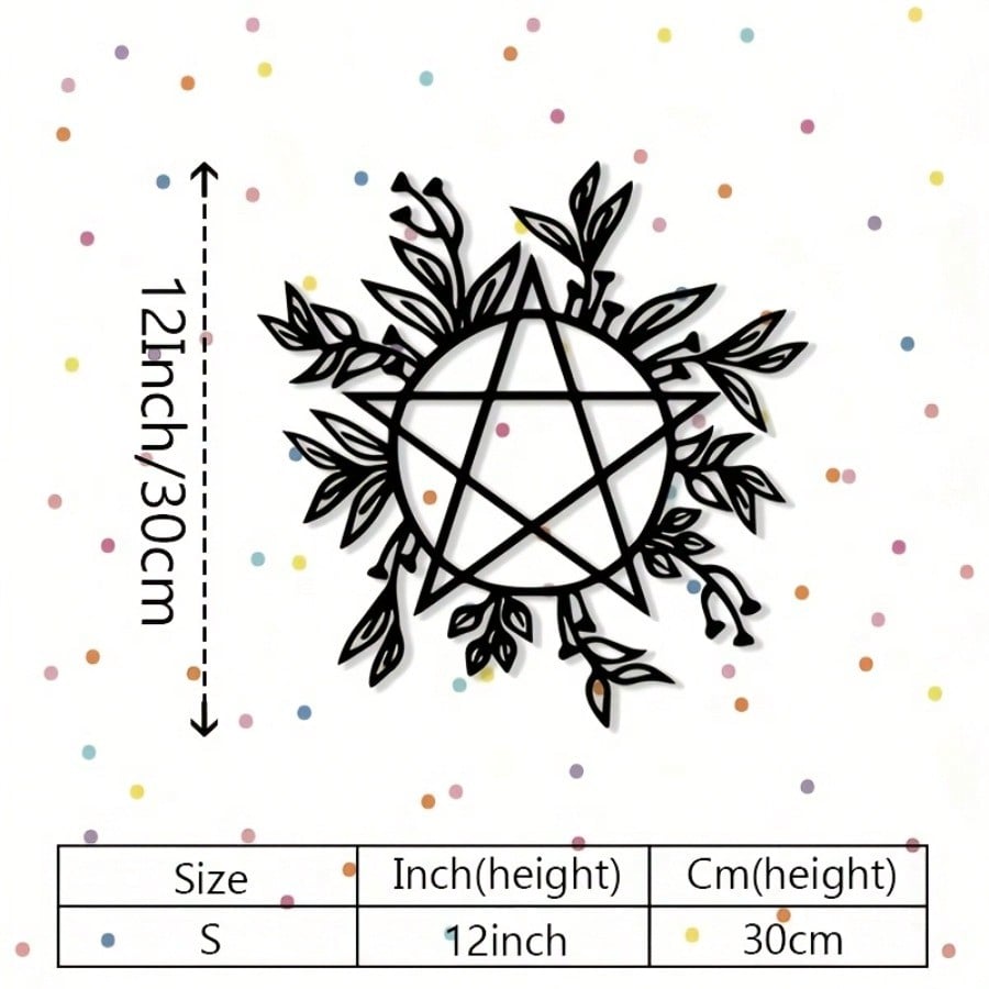 

Gothic Pentagram Wall Art Metal Decor Iron Star Mystical Pagan Altar Indoor Outdoor різнокольоровий