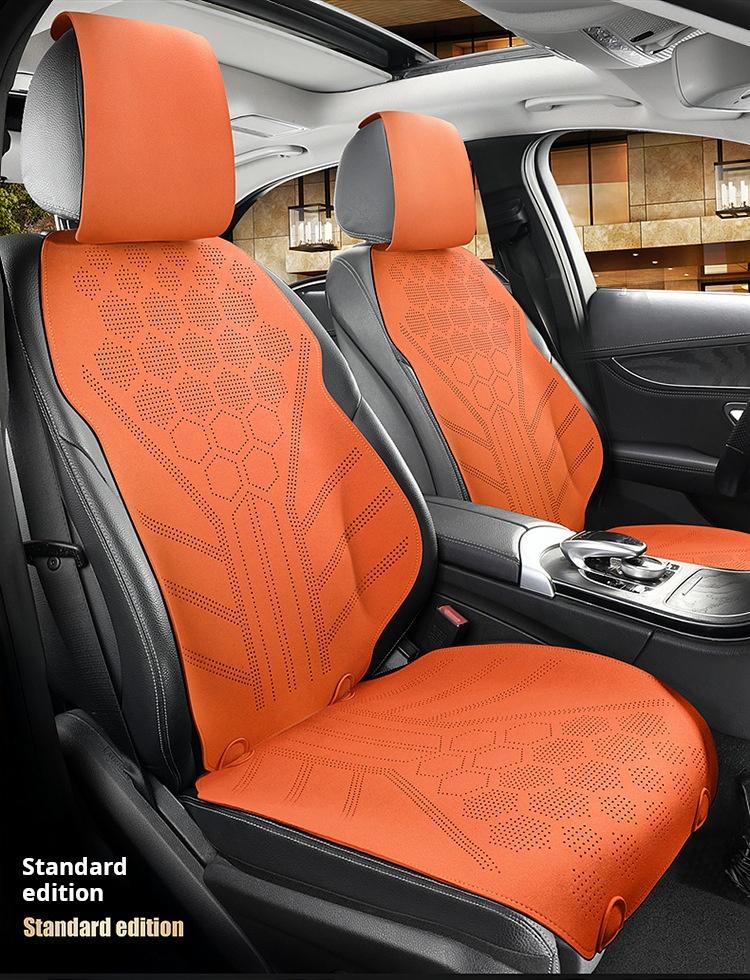 Universal All Seasons Car Seat Cover Breathable Perforated Suede Seat Anti-slip Protective Cushions Luxury Car Suede Seat Cover