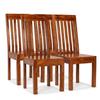 VidaXL 4x Dining Chairs Solid Wood with Sheesham Finish Home 275273