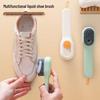 Multi-Purpose Liquid Dispensing Shoe Cleaning Brush with Soft Bristles