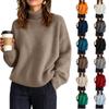 Women's Oversized Turtleneck Sweater Casual Loose Fit Knit Pullover Top