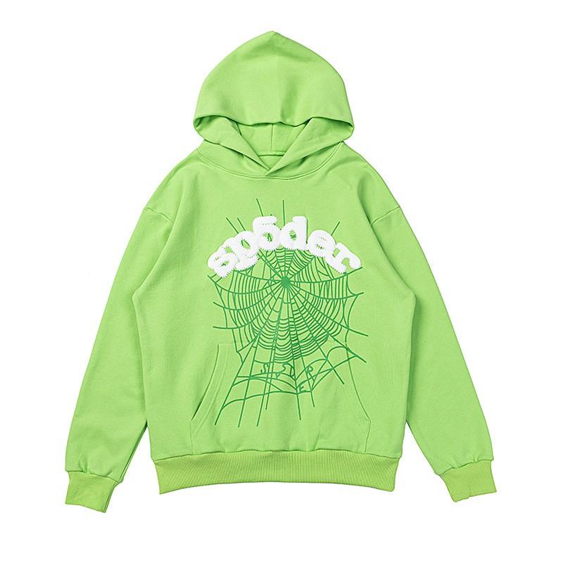 24 Street Spider Web 555 3D Puff Sweatshirt Pants Set Unisex High Casual Sporty