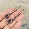 Mozambique Garnet Earring Electroformed Copper Earrings White Topaz Earring Electroformed Gemstone Jewelry Handmade Earrings Engagement Gift