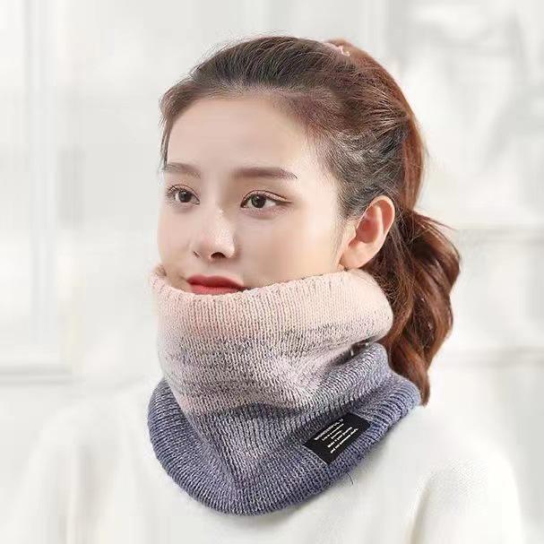 Unisex Doppelschichtiger Dickstrickschal für Kaltwetter-Radfahren