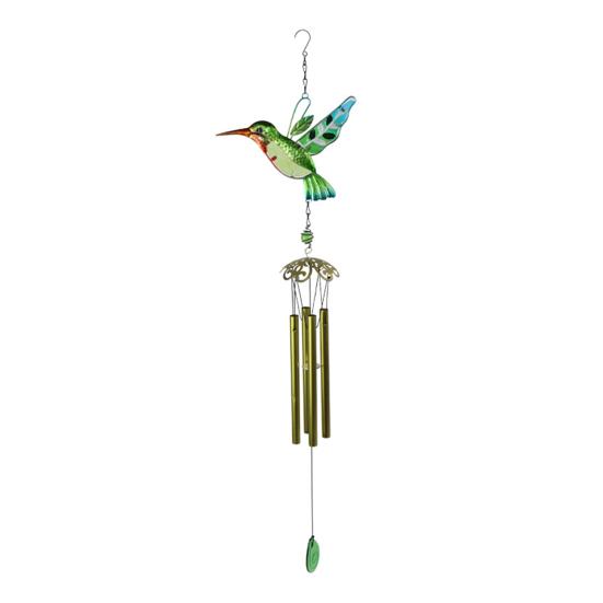 Wind Chimes for Outside Stained Glass Hummingbird/Dragonfly Wind Bell Hanging Ornament for Garden Patio Balcony Yard Window Decor Gifts for Women Mom