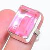 Natural Pink Kunzite Gemstone 925 Sterling Silver Jewelry Ring Size 9 AR-16678