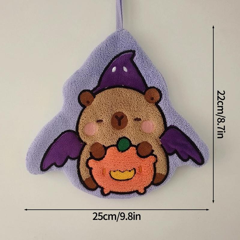 Halloween Decor Itemation Hand Towel Thicken Coral Fleece Towel Hanging Handkerchief For Kitchen Bathroom Accessories