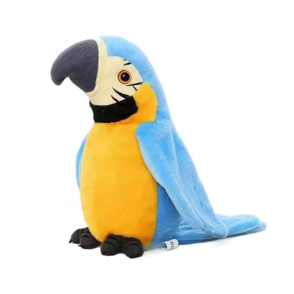 Cute Electric Talking Parrot Plush Toy Speaking Record Repeats Waving Wings Electroni Bird Stuffed Plush Toy As Gift For Kids