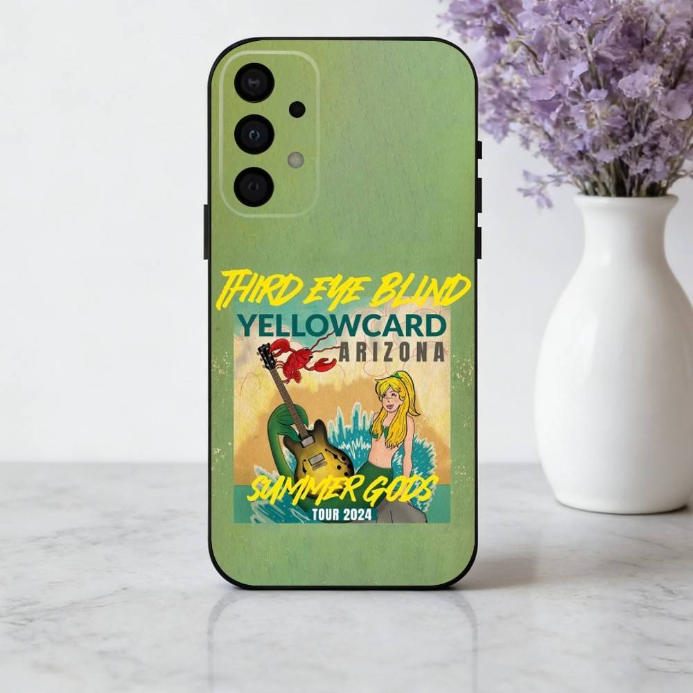 Rockin Y-Yellowcard Band phone Case For Samsung Galaxy A73,A72,A71,A70,A53,A52,A51,Others Soft Black Shell