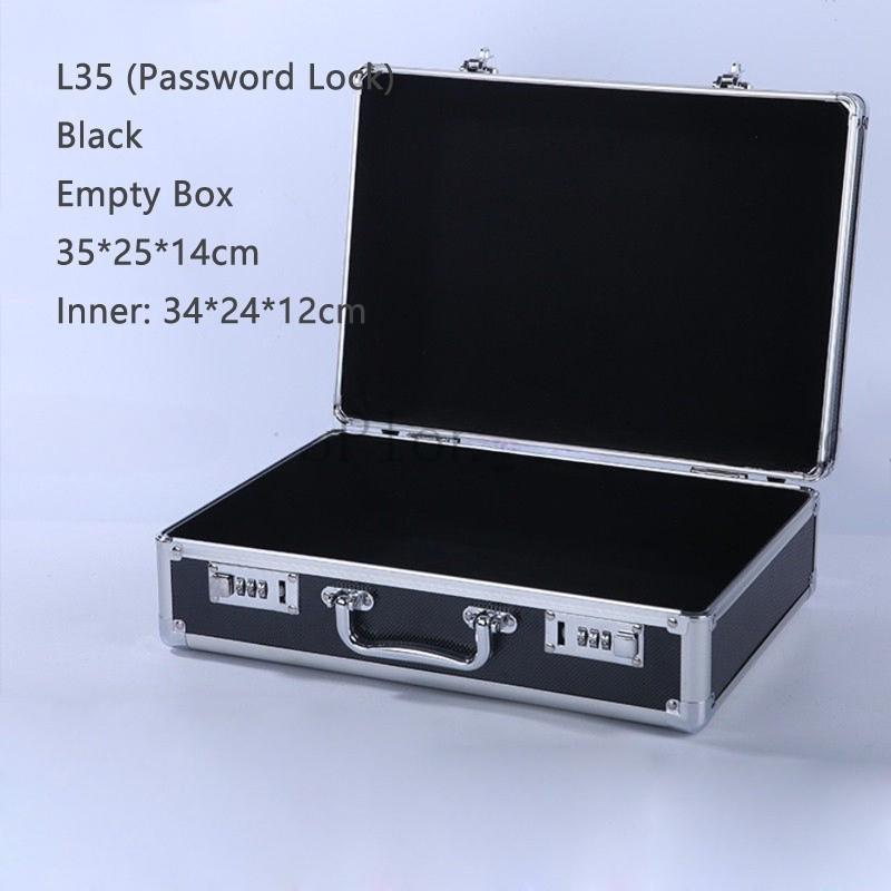 Handheld Tool Box with Lock Portable Aluminum Carry Case Password Safety Equipment Instrument Storage Travel