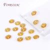 8MM 18K Gold Plated High Quality Filigree Pattern Beads Caps Flower Bead End Caps For Beading Jewelry Making Supplies Wholesale