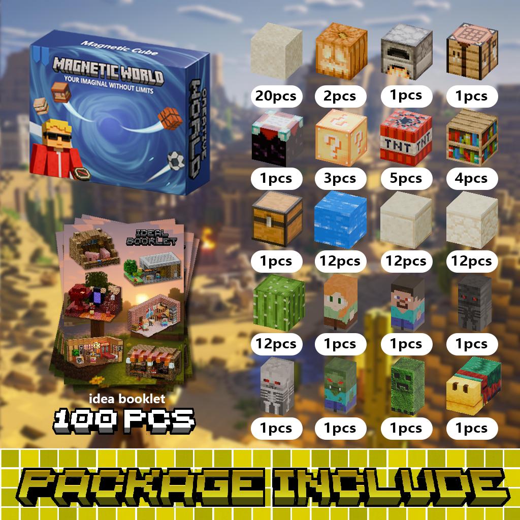 Magnetische Bausteine Spielzeug Aufbewahrungsbox Set Kann Figuren platzieren Magnetwürfel Konstruktionsbausteine Spielzeug Geschenk für Jungen Mädchen Kinder