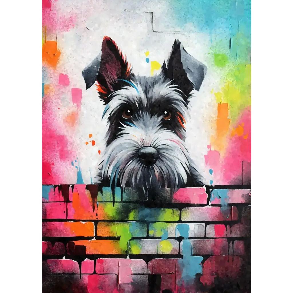 Cute Pet Dogs Graffiti Poster Prints Aesthetic Pug Dachshund Maltese Dog Wall Art Canvas Painting Home Kids Room Decor Picture