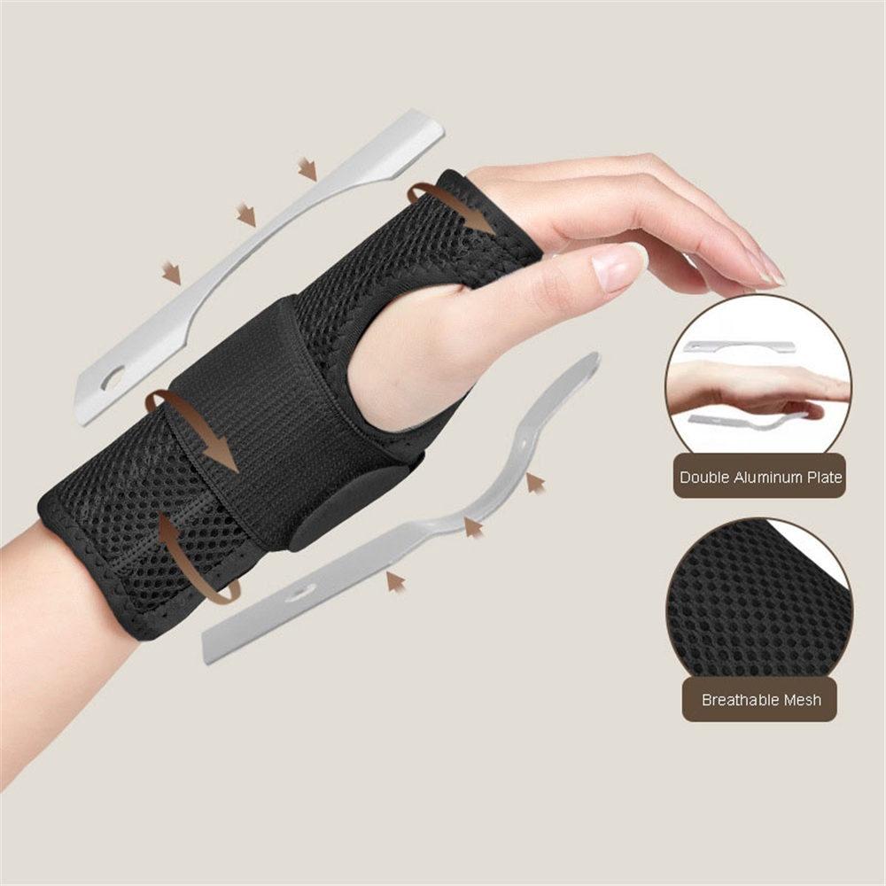 Splints Wrist Support Wraps Carpal Tunnel Hand Wrist Brace Protector Compression Adjustable Wristband Strap for Fitness Gym Pain