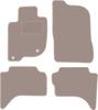 Beige Velours-Fußmatten für: Mitsubishi L200 V Offroad (2015-)