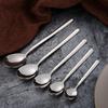 1PC Silber Löffel Gabel Verschiedene Größen Edelstahl Lange Griff Kaffee Eis Dessert Trinken Tee Scoop Küche Besteck