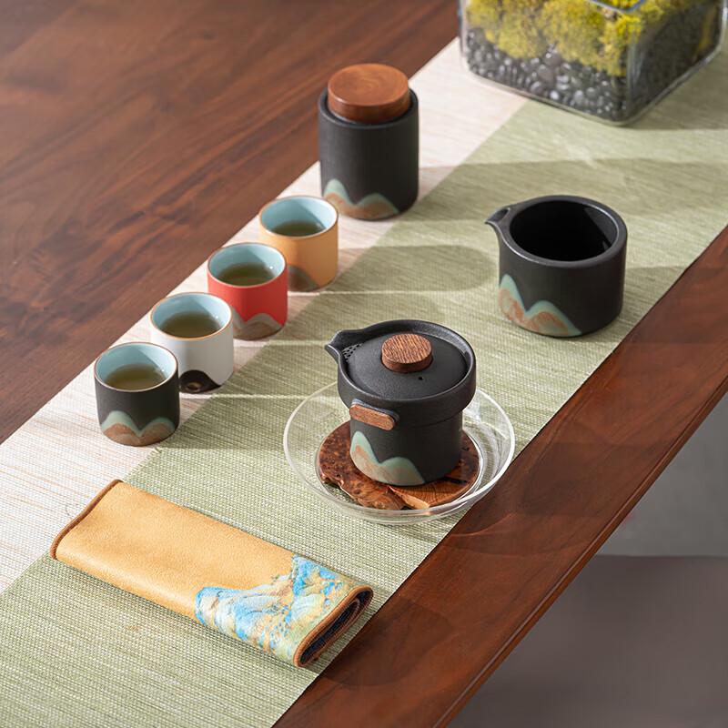 Sushih Ceramics J0959 Thousand Miles River and Mountain Tea Set