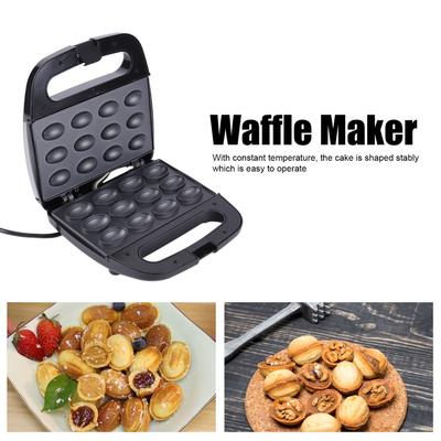 Mini Electric Walnut Cake Maker 12 Cake Troughs Automatic Nut Waffle Bread Machine Sandwich Iron Toaster Baking Breakfast Pan