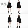 Unisex Hoodie Fake Two-piece Poncho Multi-Layered Irregular Design Thick High Collar Mechanical Style Hoodie Long-Sleeved Daily Sports Street Wear