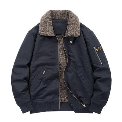 Winter Lapel Jacket, Velvet and Thickened Workwear Cotton Coat, Casual Large Size Cold-proof and Warm Jacket