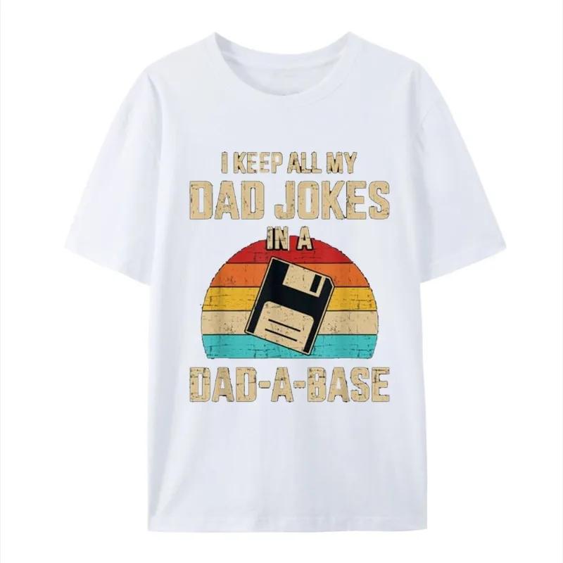 

Funny Dad Jokes on Dad Fathers Day Retro Tshirt Hip Hop Street Wear New Fashionable Casual Loose Top Tshirt 3XL