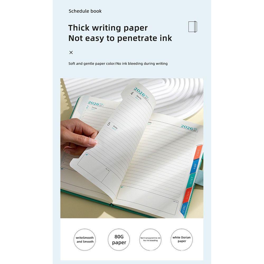 365 Days Per Day 2026 English Schedule  Notepad Thickened Office Work Planner  Business