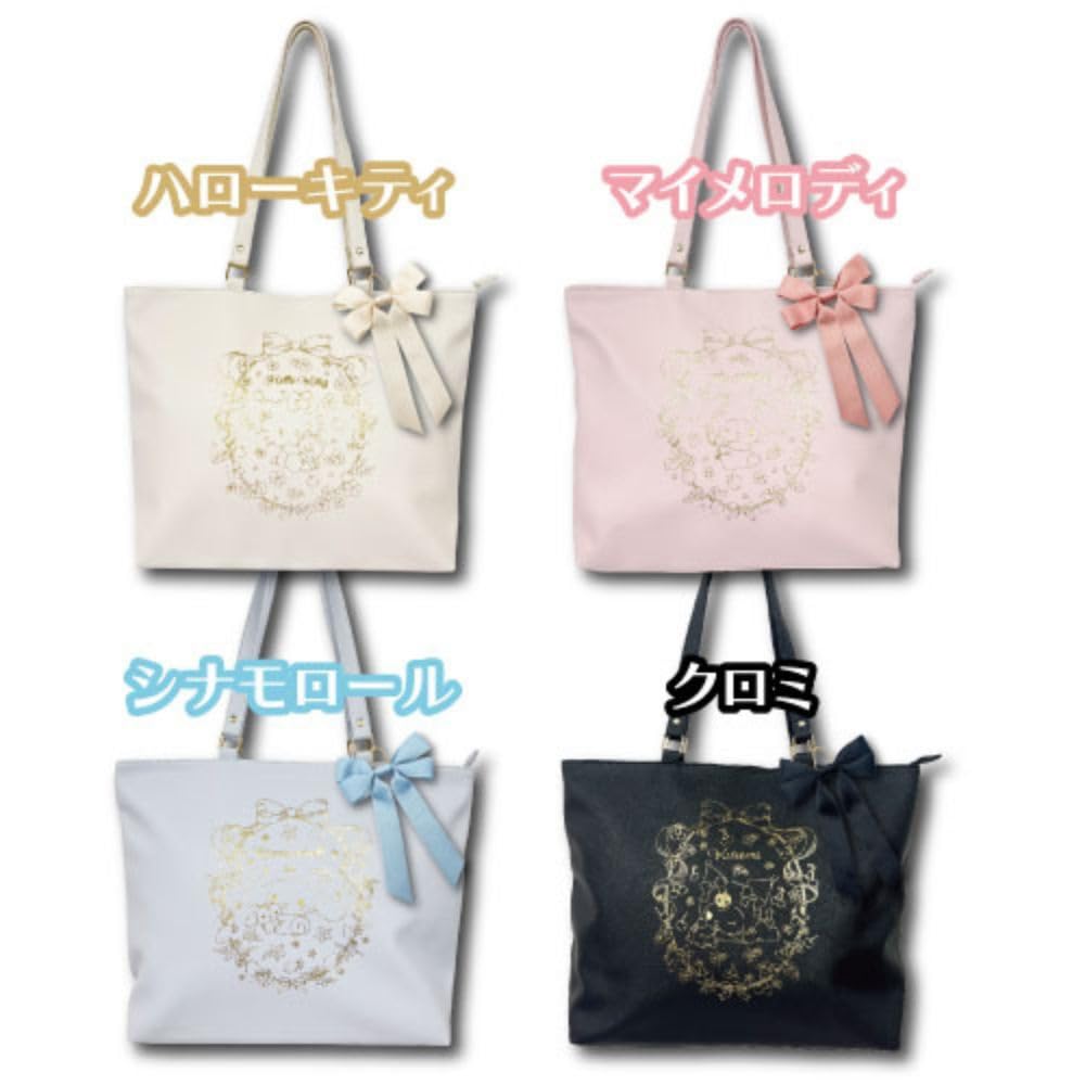 Hatayama Shoji Sanrio Tote Bag Girly Kuromi H31 X W44 X D16cm 60cm 34202879 [Body] Approx. (Bottom 35) / Handle Approx.