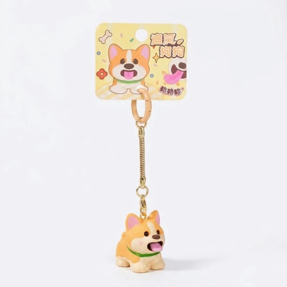Vivid Detailing Dog Resin Keychain Premium Solid Resin Animal Pendant Decor Car Keys