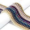 Apx 38-190pcs/Strand Round Hematite Beads Natural Stone Beads Loose Beads For Jewelry Making Diy Bracelet Accessories