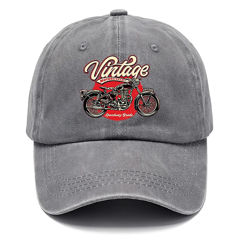 Classic Vintage MotorcycleThemed Baseball Cap Breathable Fishing Dad Hat Available In Multiple Colors Adjustable Suitable
