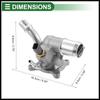 Engine Coolant Thermostat Housing Assembly Replacement for Jeep Cherokee 2014-2021, 816-194 Metal Silver Tone 1Pc