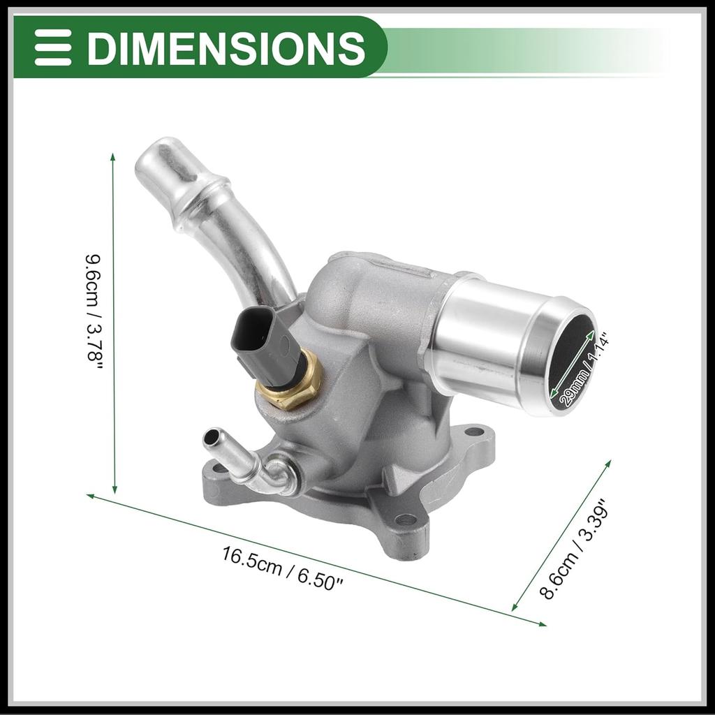 Engine Coolant Thermostat Housing Assembly Replacement for Jeep Cherokee 2014-2021, 816-194 Metal Silver Tone 1Pc