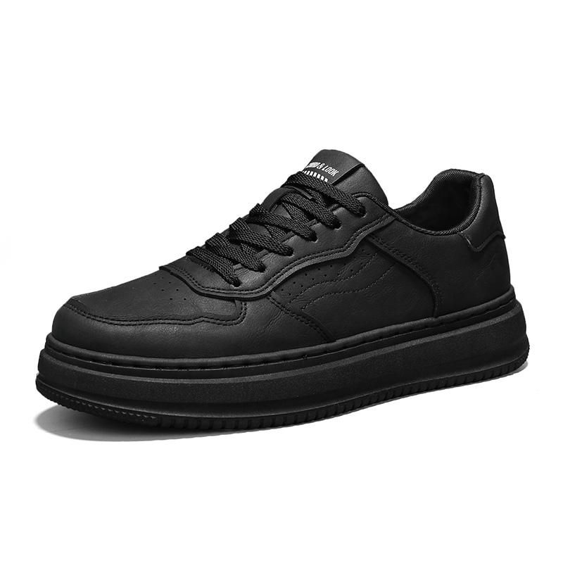 2026 Leder Plateau Skateboard Schuhe Herren Turnschuhe Klobige Skate Board Schuhe Flache Sneaker Dicke Sohle Niedrige Freizeitschuhe