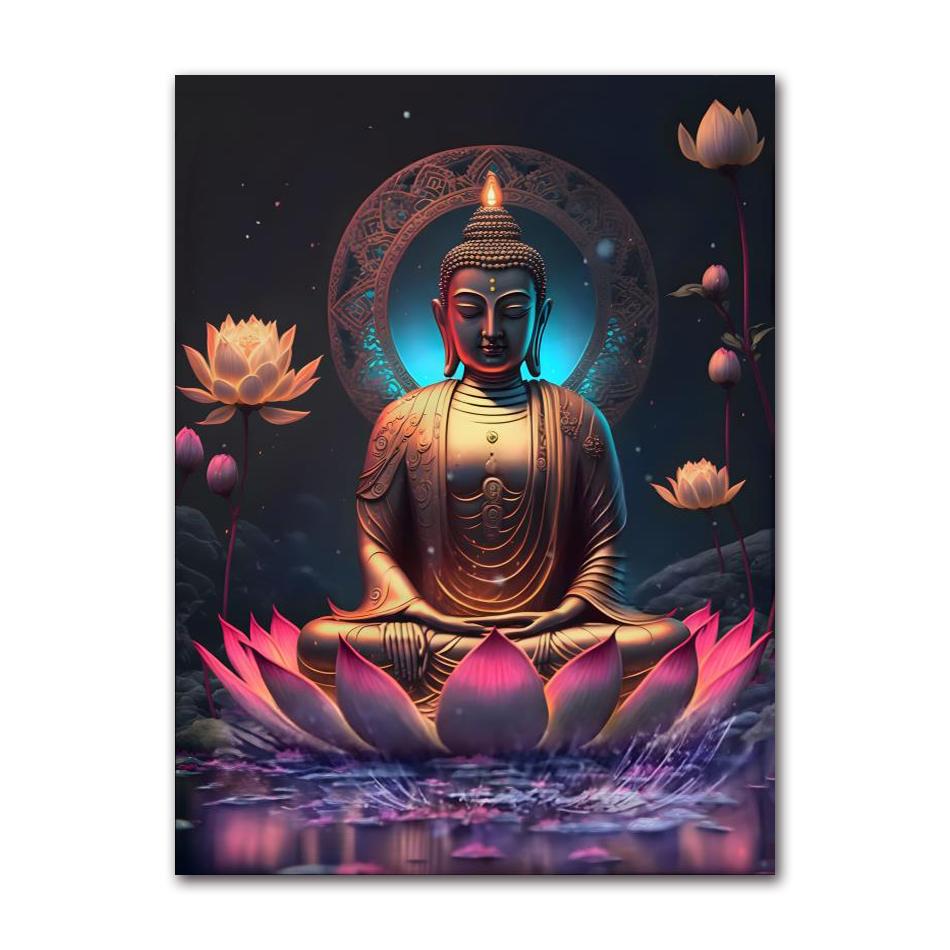 Canvas Pictures Buddhism Posters Wall Decor God Buddha Art Prints Paintings On The