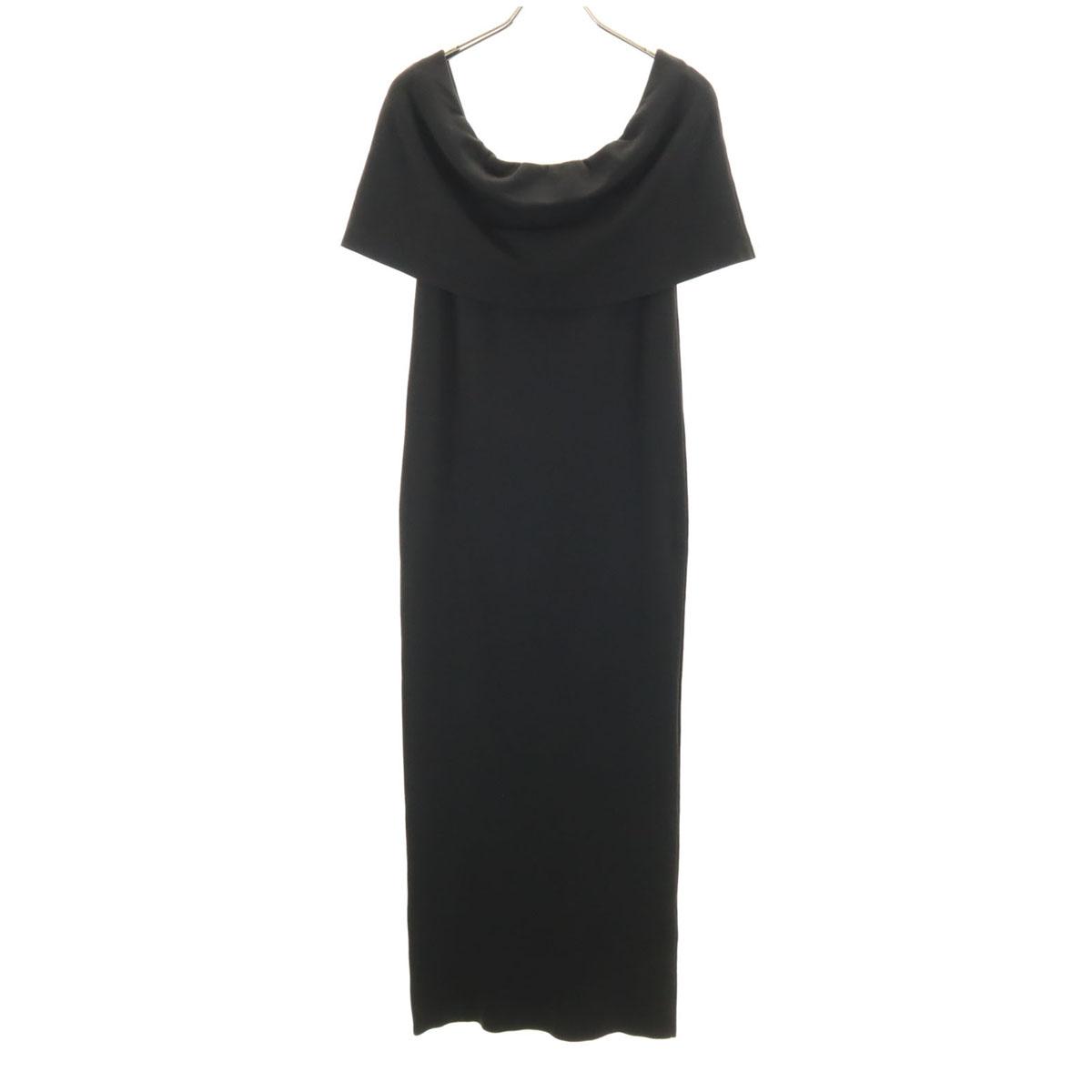 

ZARA Вязаный топ без рукавов с открытыми плечами Длинное платье L черный Женский Б/у