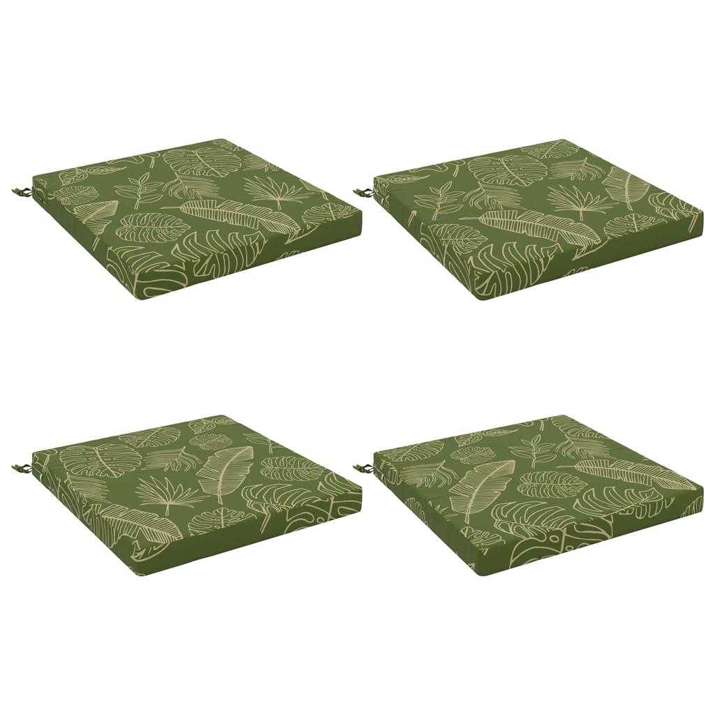 4 piece seat cushions SOEST 4 pcs. 100percent Polyester Leaf Design