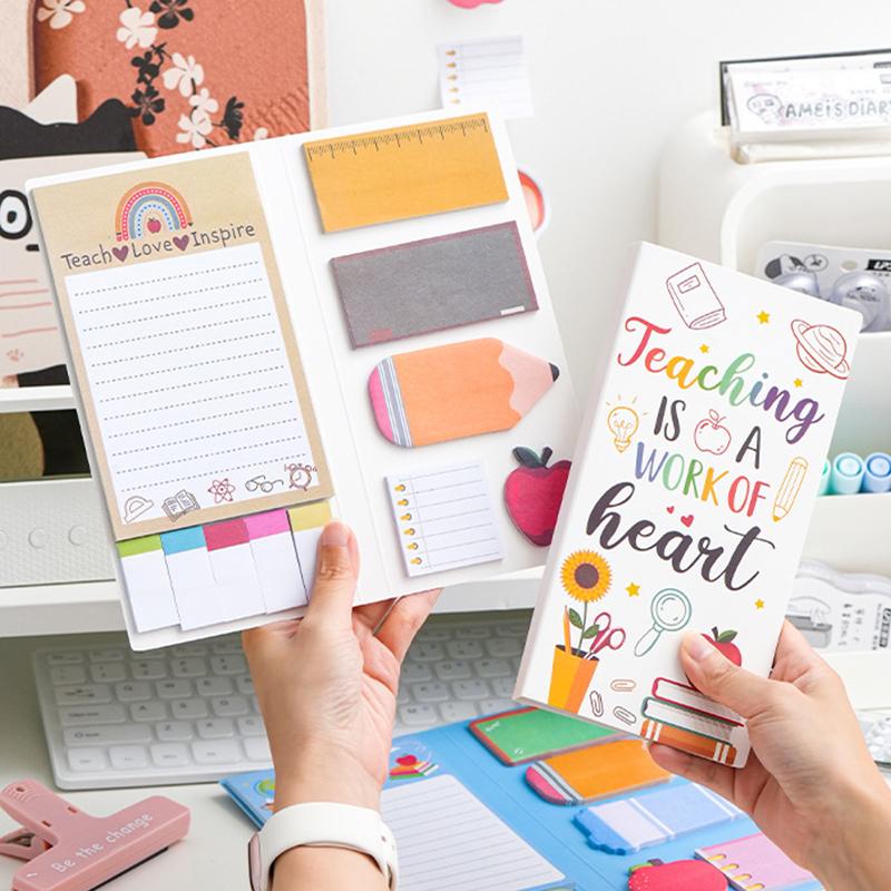 Englischlehrer Haftnotiz N Mal Abreißbar Cartoon Farbkombination Sonderform Schüler Notizen