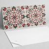 Ready-to-install vinyl panel with decorative print 100x50 cm floral pattern with symmetry
