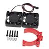 Upgrade Rc Motor Cooling Fan Motor Radiator 1/10 Scale Car Hobby Replacement Silver 25-26