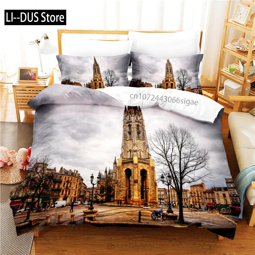 Seaside City Bedding Set Duvet Cover Set 3d Bedding Digital Printing Queen Size Bedding Set Fashion Design