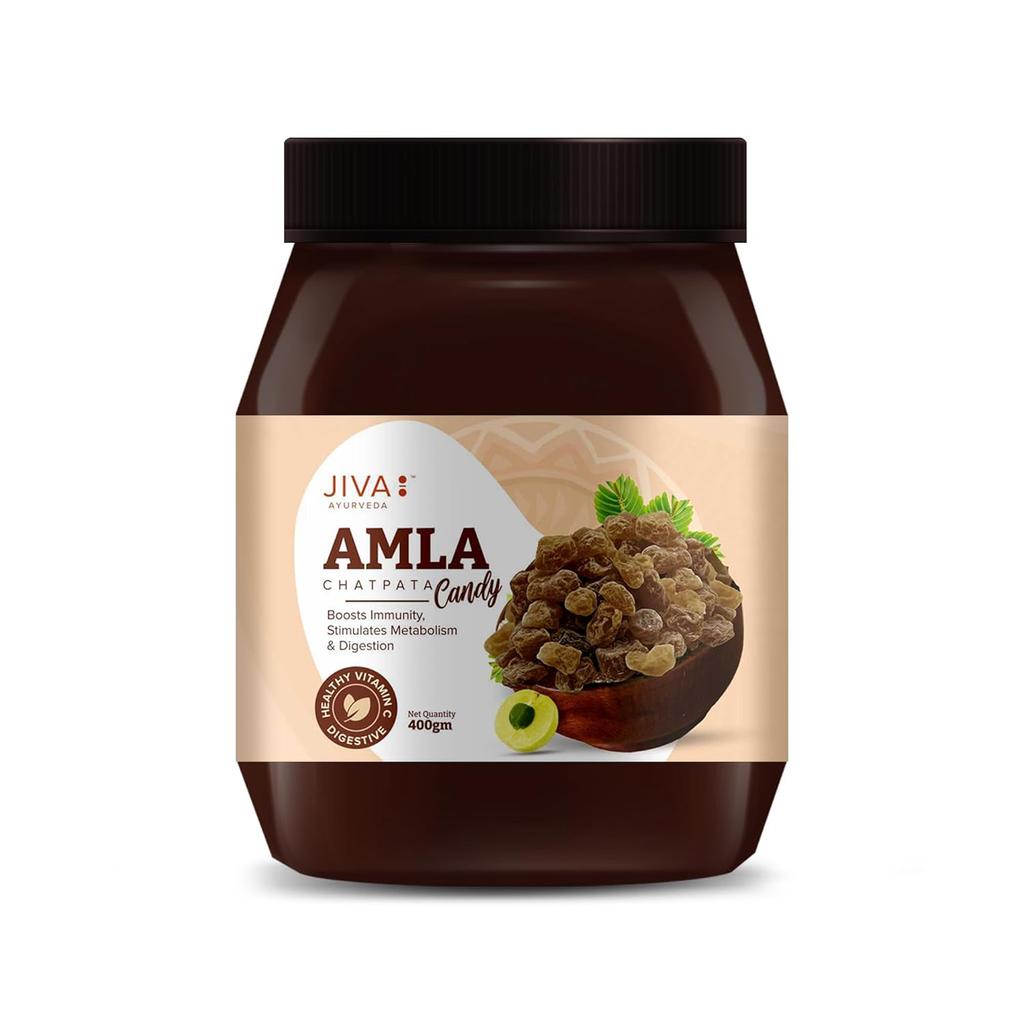 Jiva Amla Chatpata Candy 400 g X Pack Of 2 Tasty Digestive Snack With Vitamin C And Fibre Support