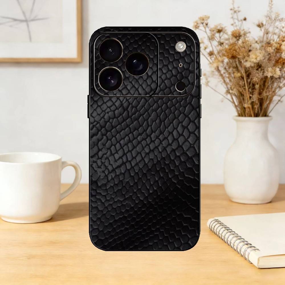 Snakeskin Pattern Art Phone Case Silicone Black Soft For IPhone 17,16,15,14,13,12,11,SE,Plus Pro Max
