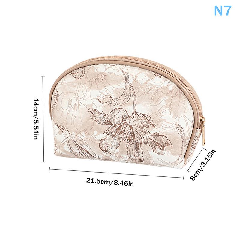 Floral Print Transparent Toiletry Bag 3-Pack Large-Capacity Handheld Makeup Storage Pouch for Women Travel