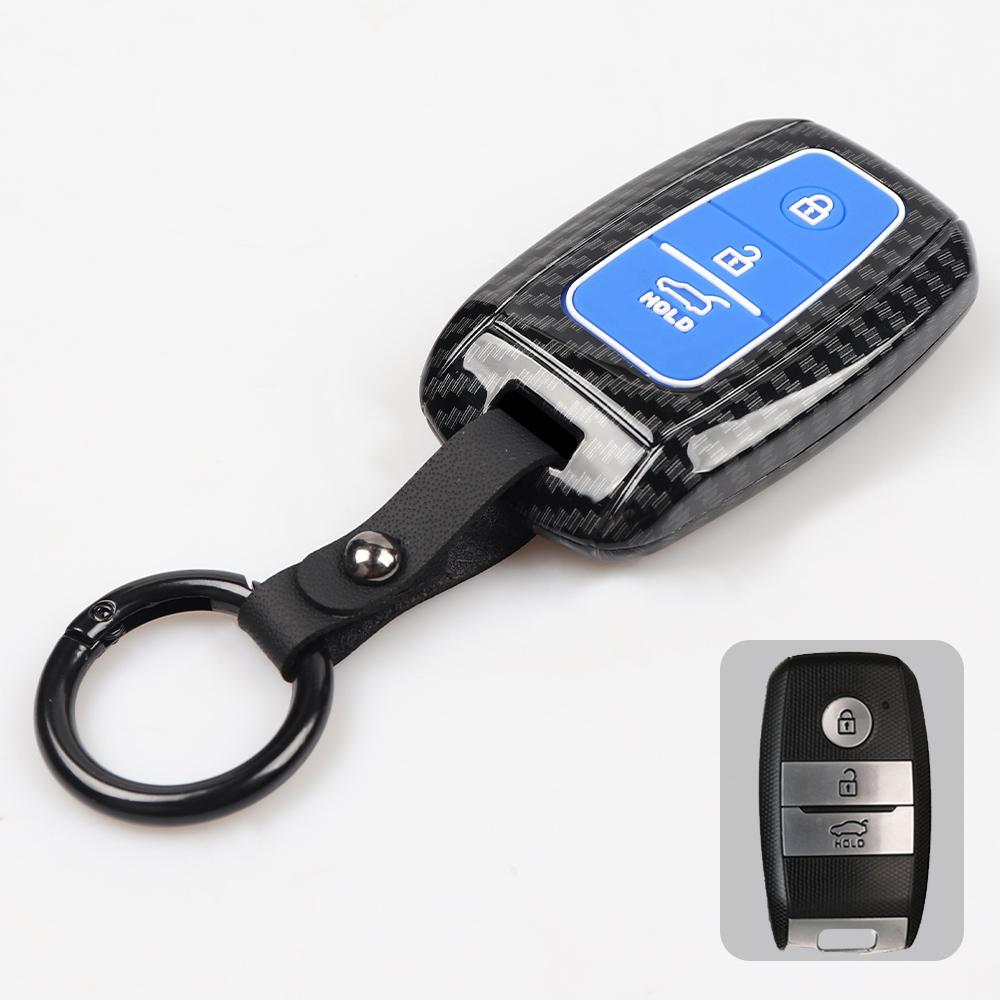 For Kia Sedona Grand Carnival 2015 2016 2017 2018  Stonic Forte Niro Soul Sorento ABS Carbon Car Key Cover Case